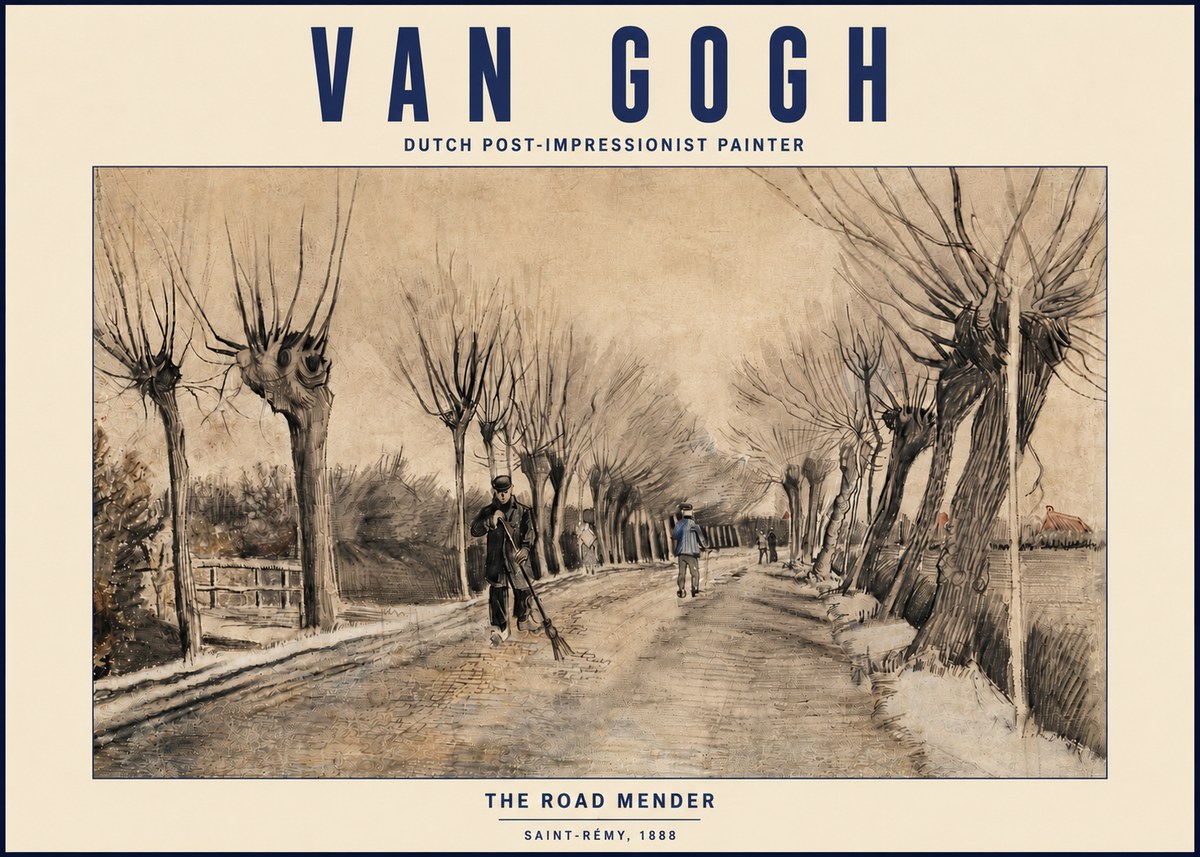 Van Gogh The Road Mender I No4 - Poszter