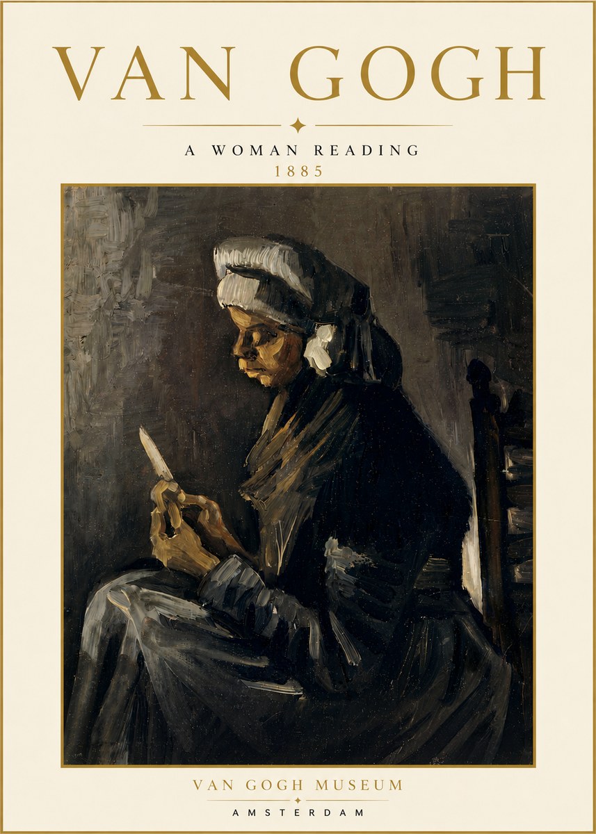 Van Gogh A Woman Reading No5 - Poszter