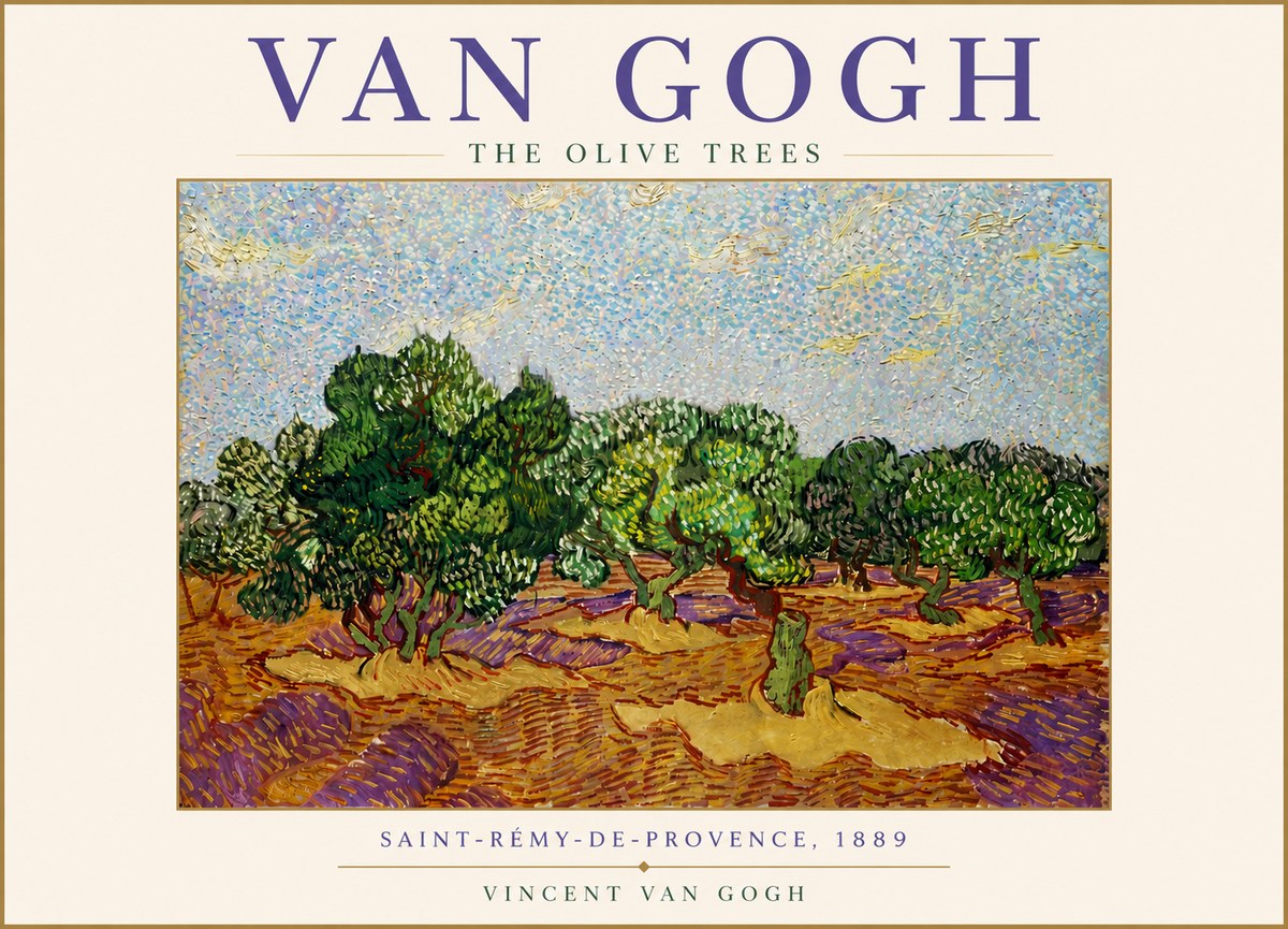 Van Gogh The Olive Trees No5 - Poszter