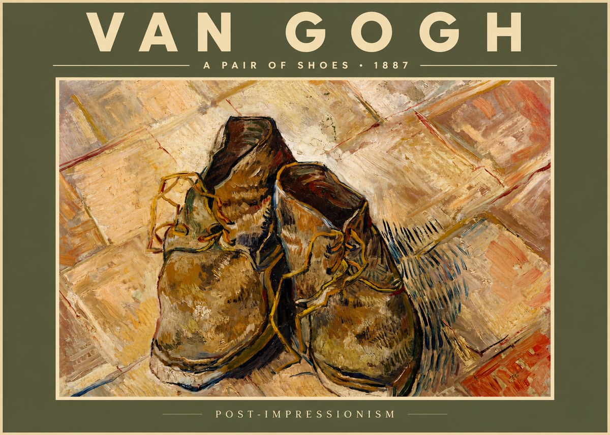 Van Gogh A Pair of Shoes No6 - Poszter