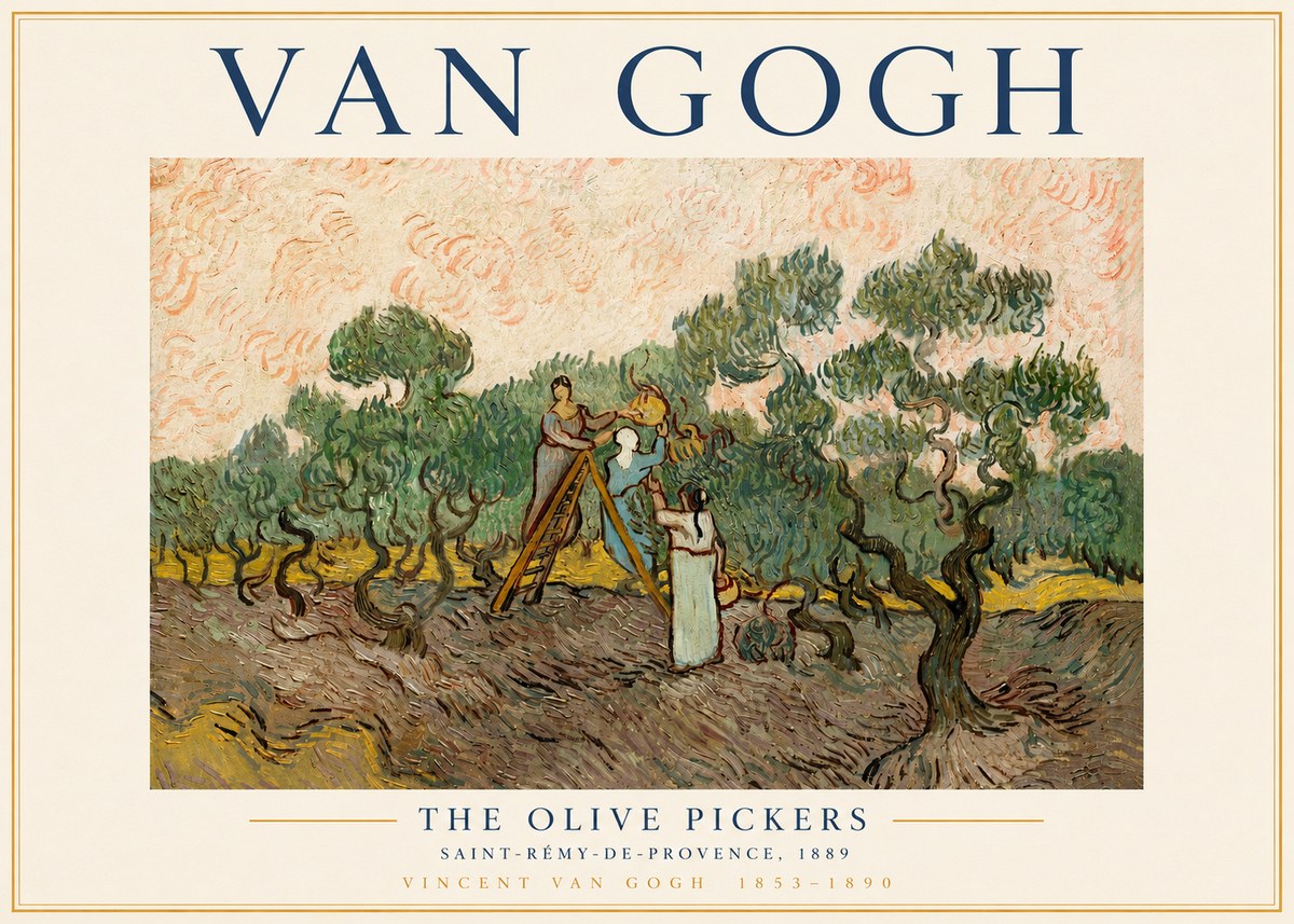 Van Gogh The Olive Pickers I No3 - Poszter