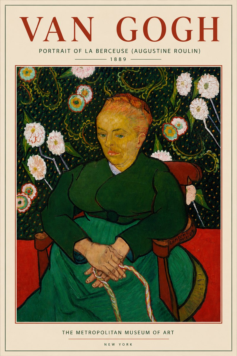 Van Gogh Portrait of La Berceuse (Augustine Roulin) No4 - Poszter
