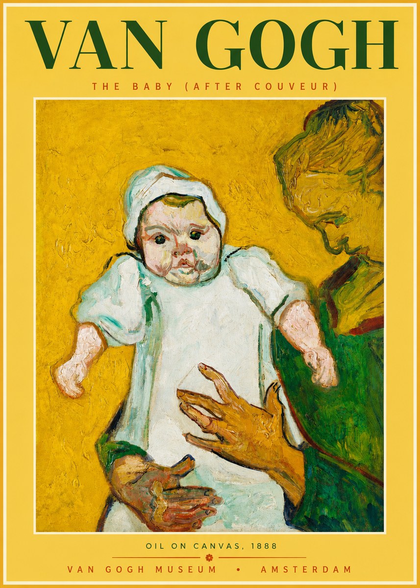 Van Gogh The Baby (After Couveur) No2 - Poszter