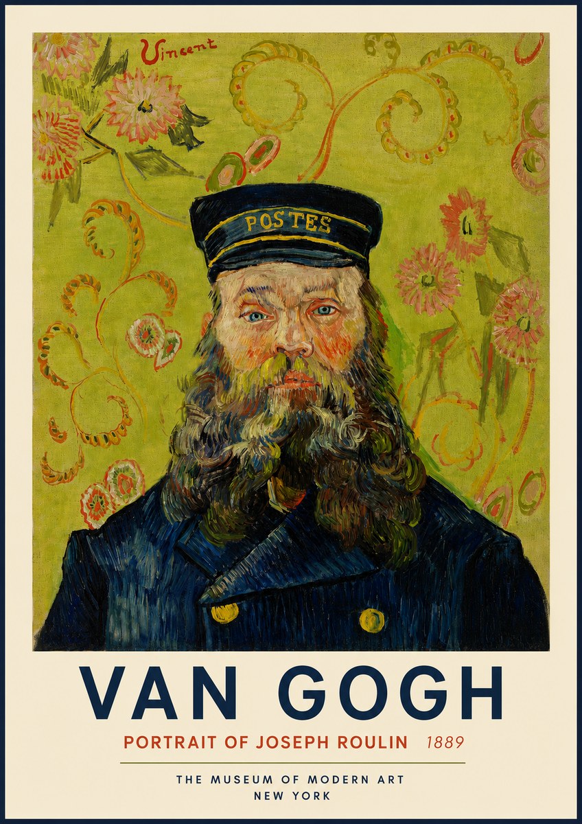 Van Gogh Portrait of Joseph Roulin II No3 - Poszter