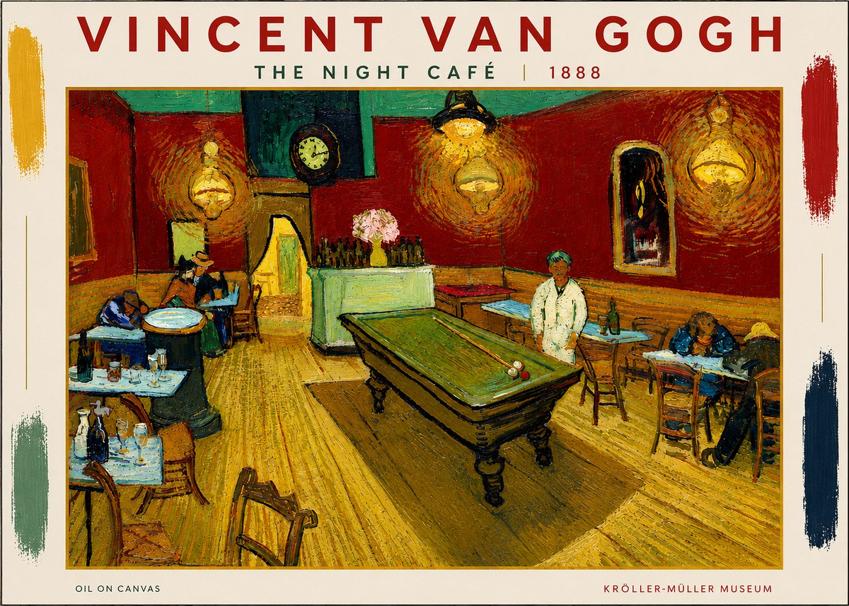Van Gogh The Night Café II No4 - Poszter