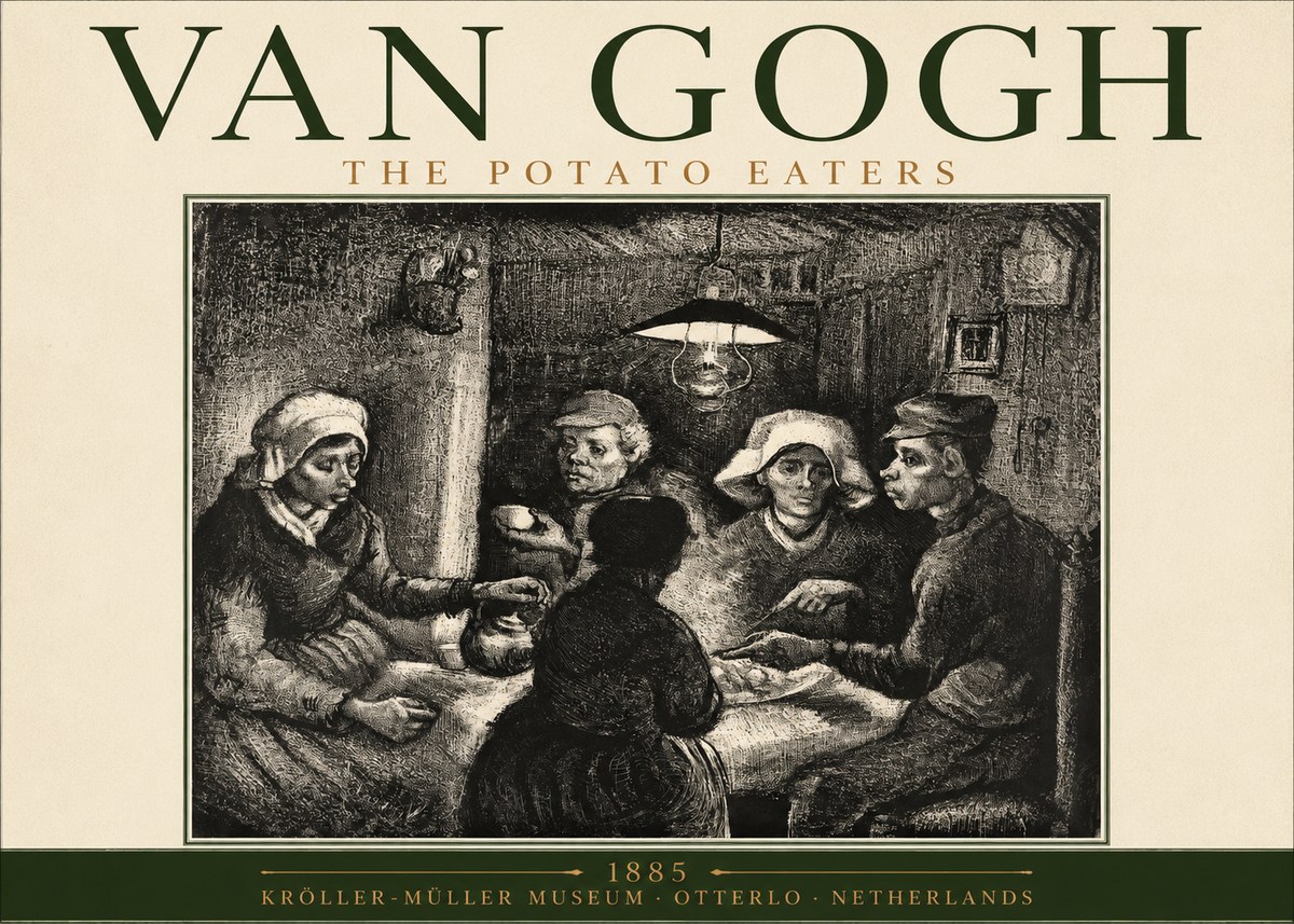 Van Gogh The Potato Eaters I No2 - Poszter