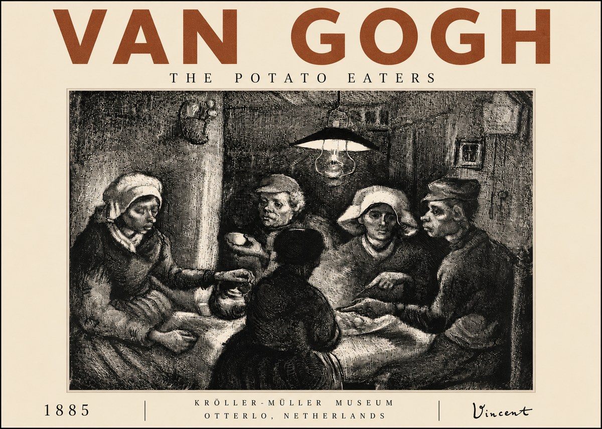 Van Gogh The Potato Eaters I No4 - Poszter