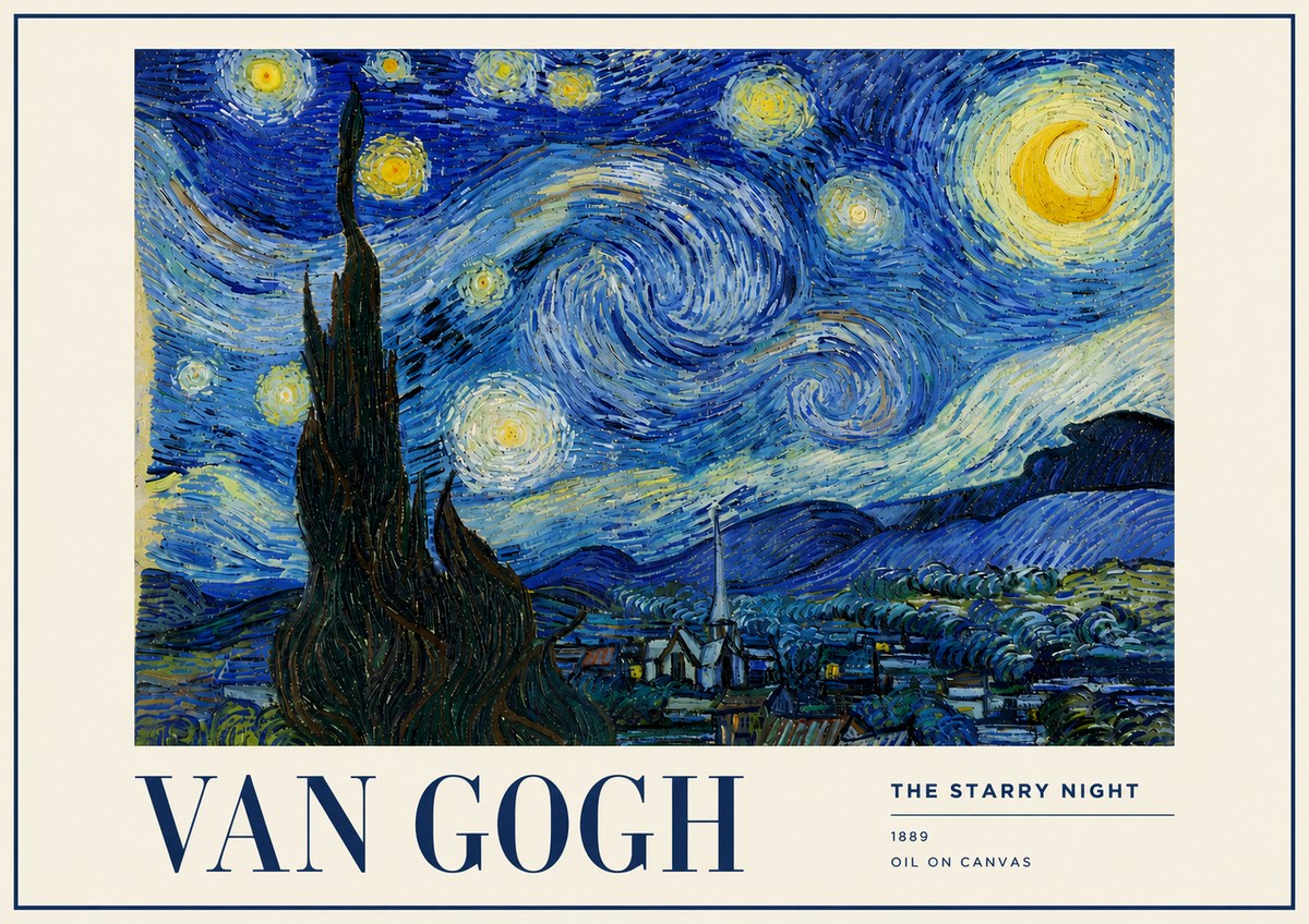 Van Gogh The Starry Night No5 - Poszter