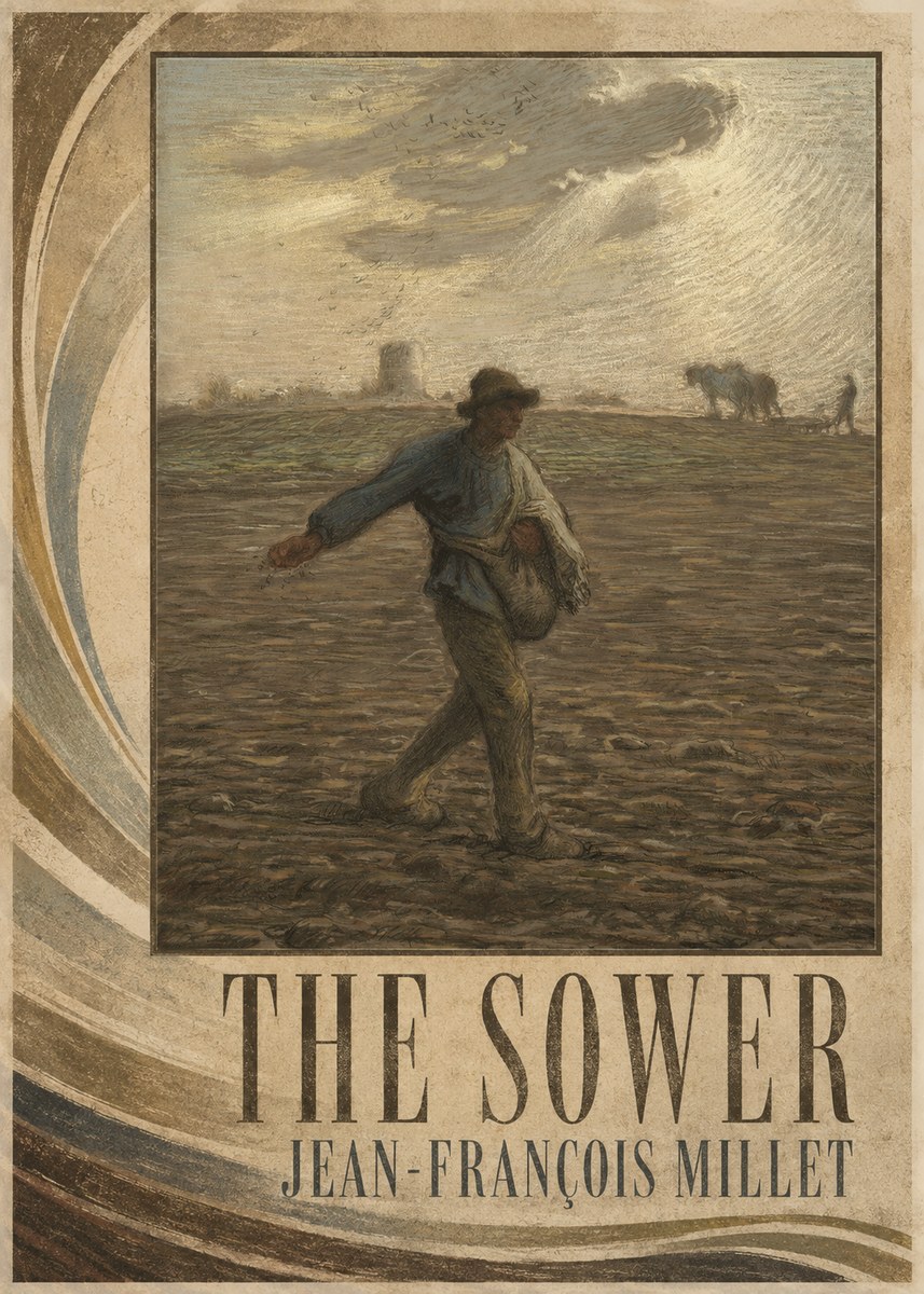 Jean-François Millet The Sower I No2 - Poszter