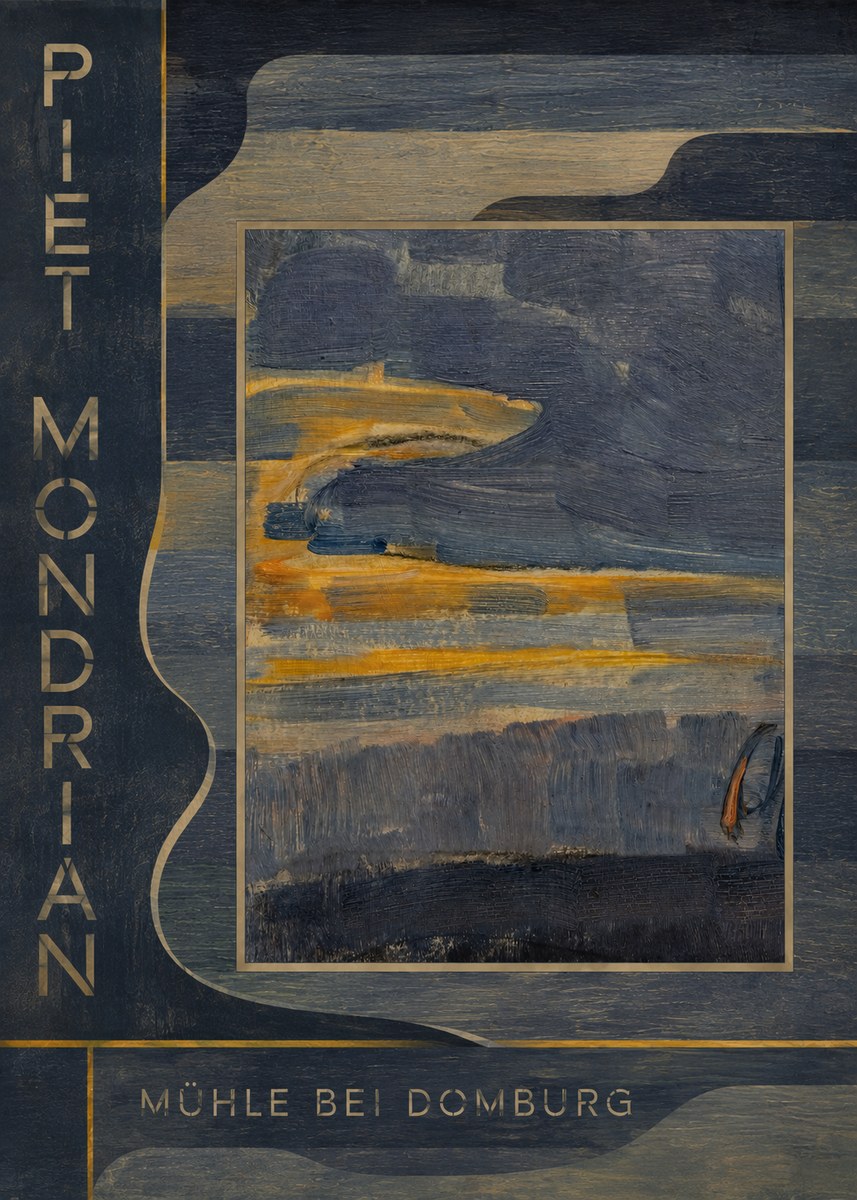 Piet Mondrian Mühle Bei Domburg No5 - Poszter