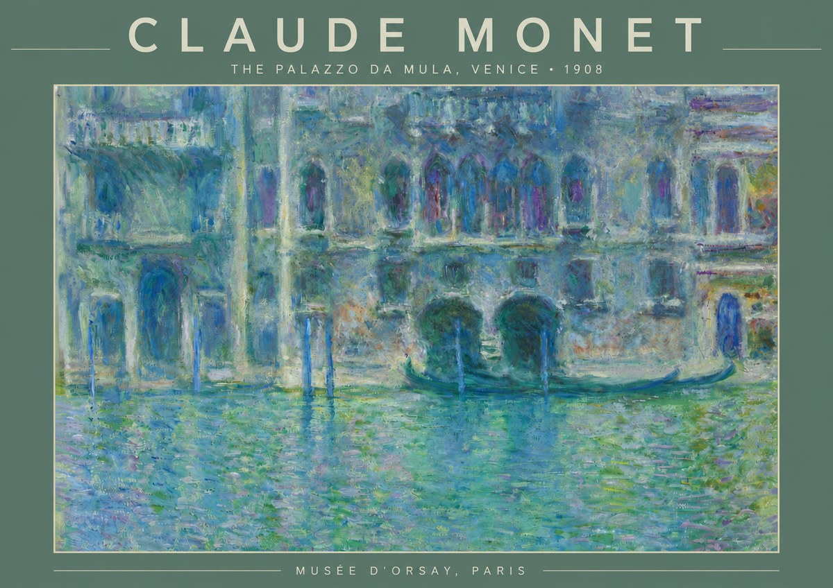 Monet The Palazzo Da Mula, Venice No4 - Poszter