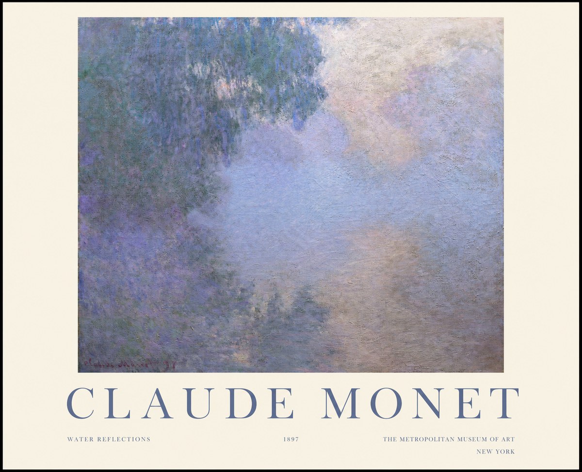 Monet Water Reflections No1 - Poszter