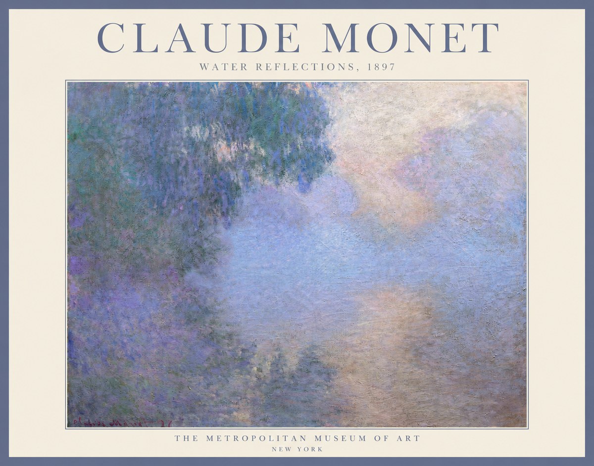 Monet Water Reflections No3 - Poszter