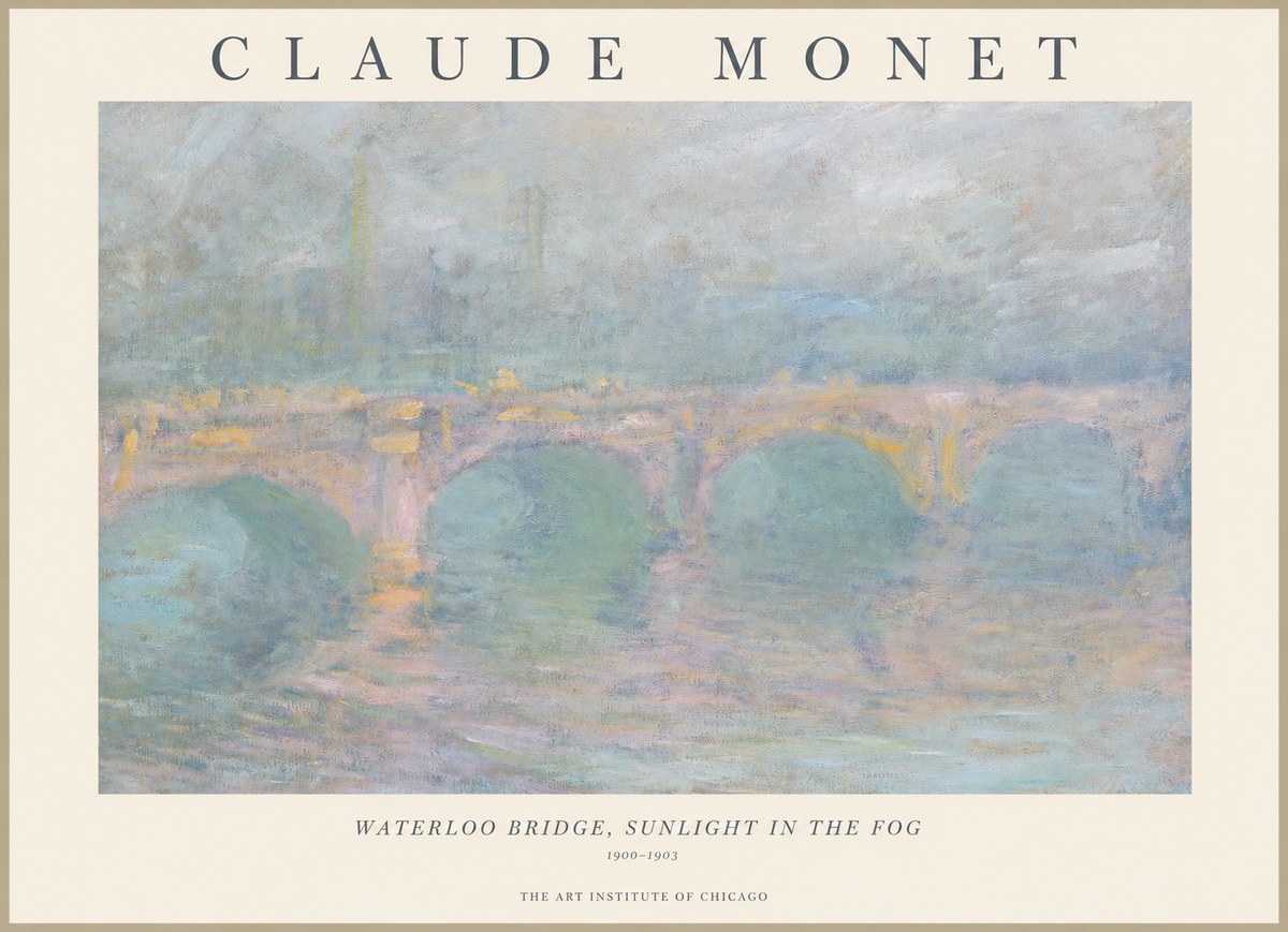 Monet Waterloo Bridge, Sunlight in the Fog I No1 - Poszter