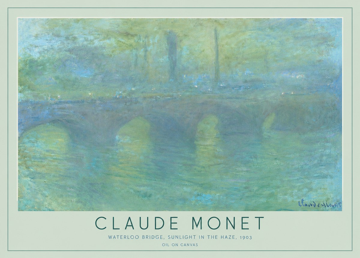 Monet Waterloo Bridge, Sunlight in the Haze, 1903 No3 - Poszter