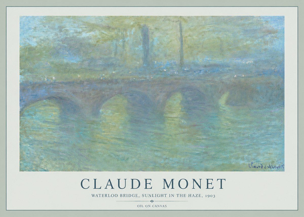 Monet Waterloo Bridge, Sunlight in the Haze, 1903 No6 - Poszter