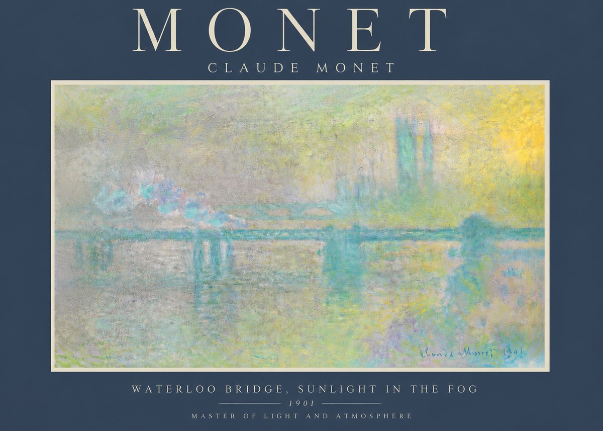 Monet Waterloo Bridge, Sunlight in the Fog II No6 - Poszter