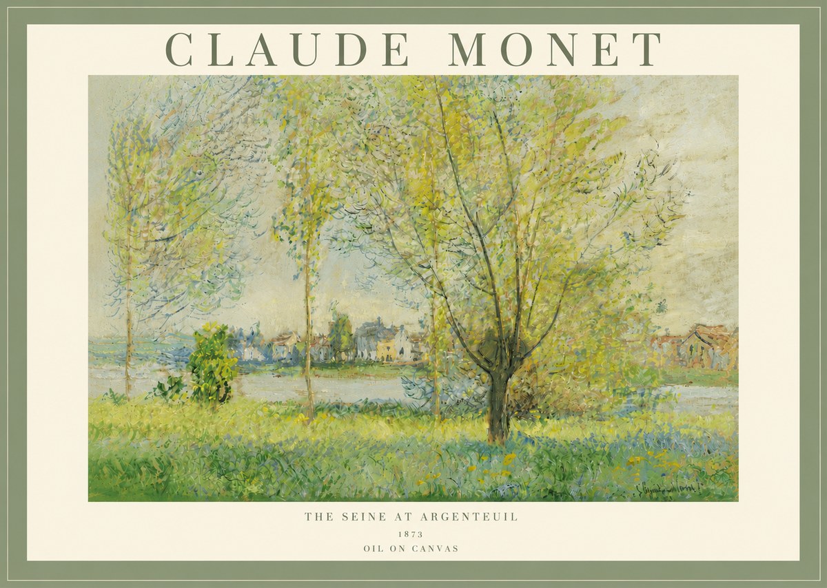 Monet The Seine at Argenteil No4 - Poszter