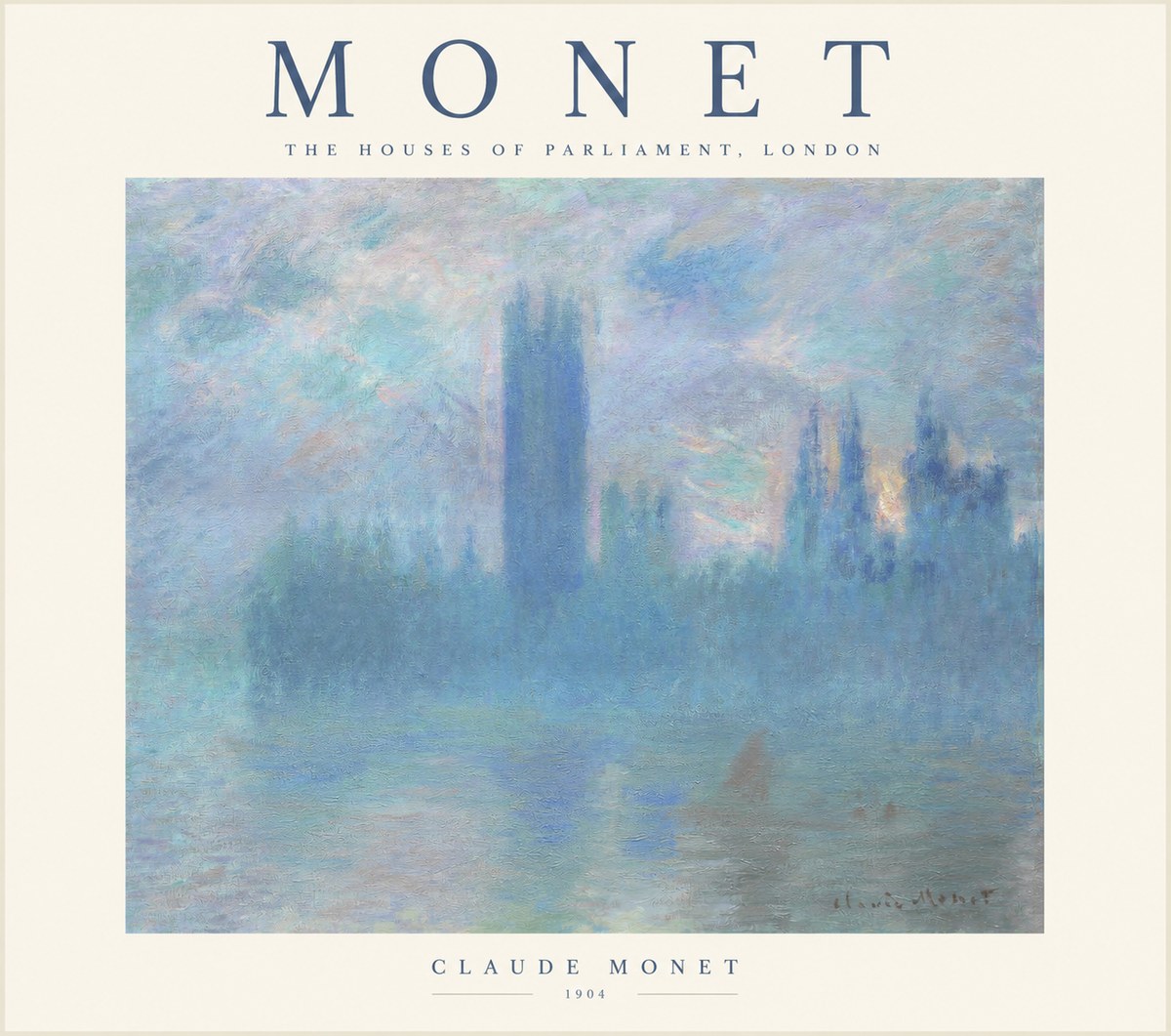 Monet The Houses of Parliament, London I No1 - Poszter
