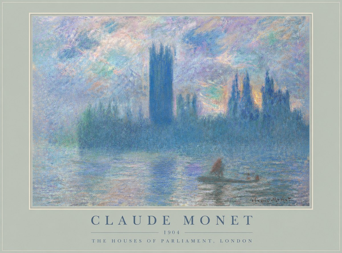 Monet The Houses of Parliament, London I No4 - Poszter