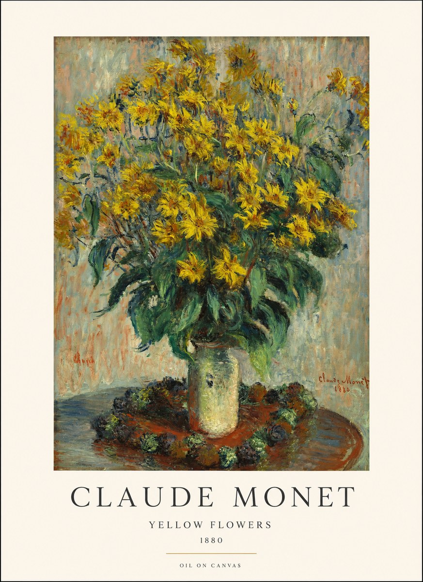 Monet Yellow Flowers No1 - Poszter