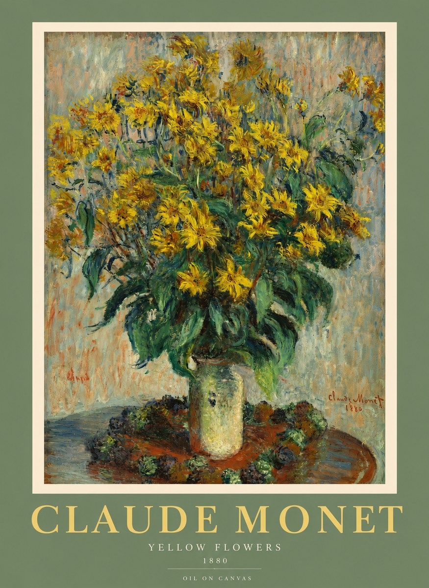 Monet Yellow Flowers No2 - Poszter