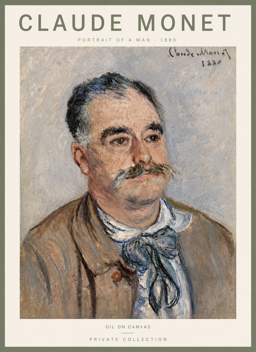 Monet Portrait of a Man No5 - Poszter