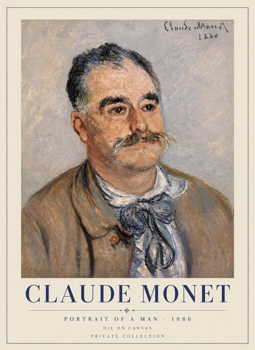 Monet Portrait of a Man No6 - Poszter