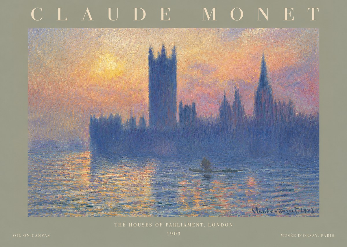 Monet The Houses of Parliament, London II No6 - Poszter