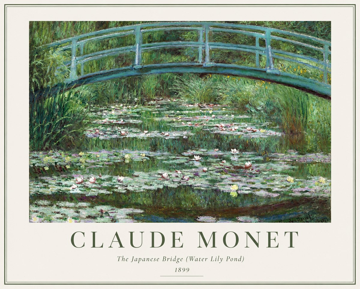 Monet The Japanese Bridge (Water Lily Pond) No1 - Poszter