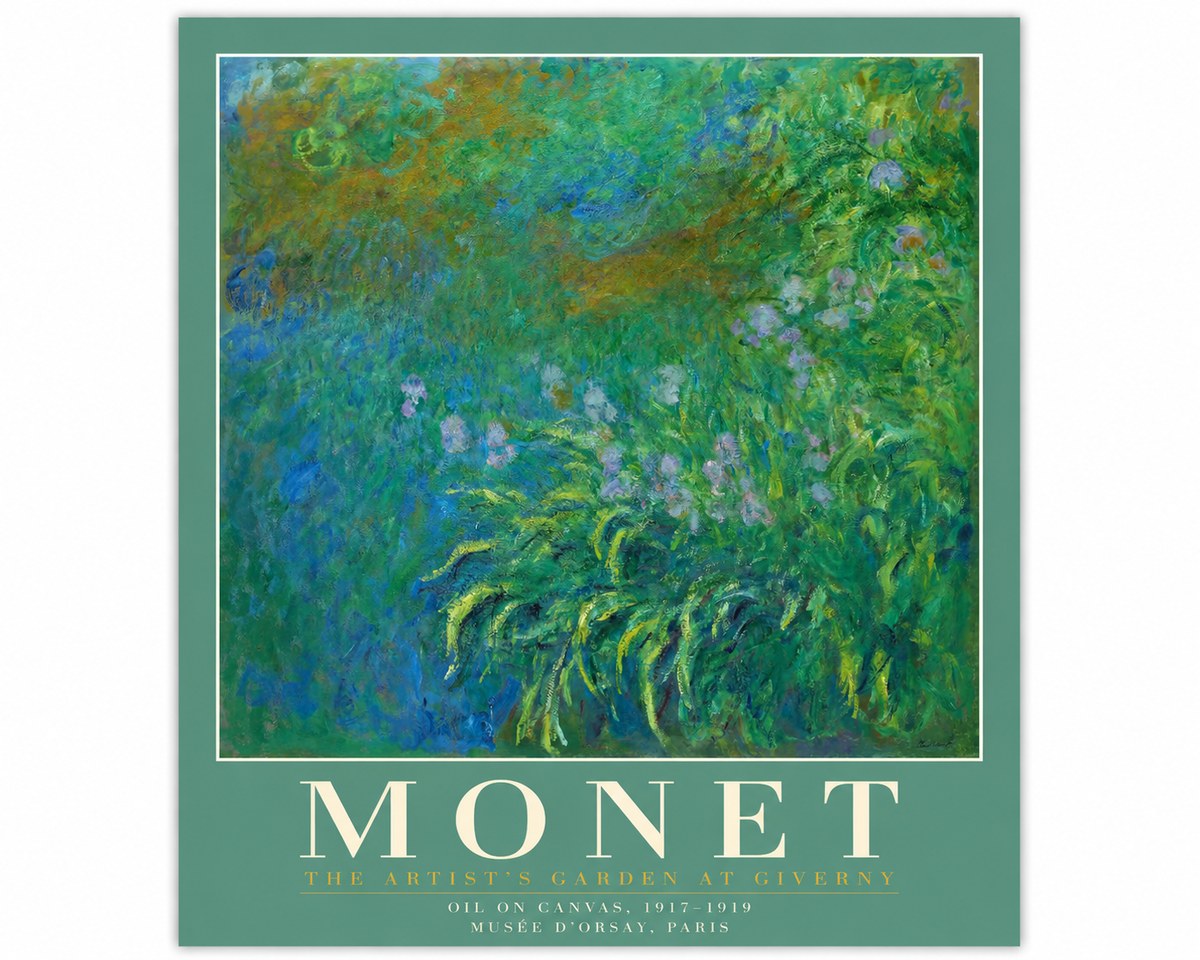Monet The Artist's Garden at Giverny No2 - Poszter