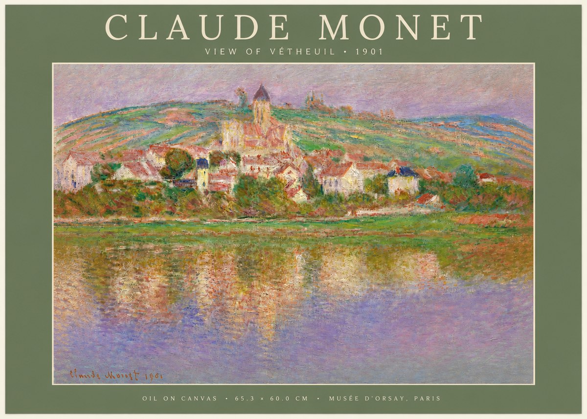 Monet View of Vétheuil I No3 - Poszter