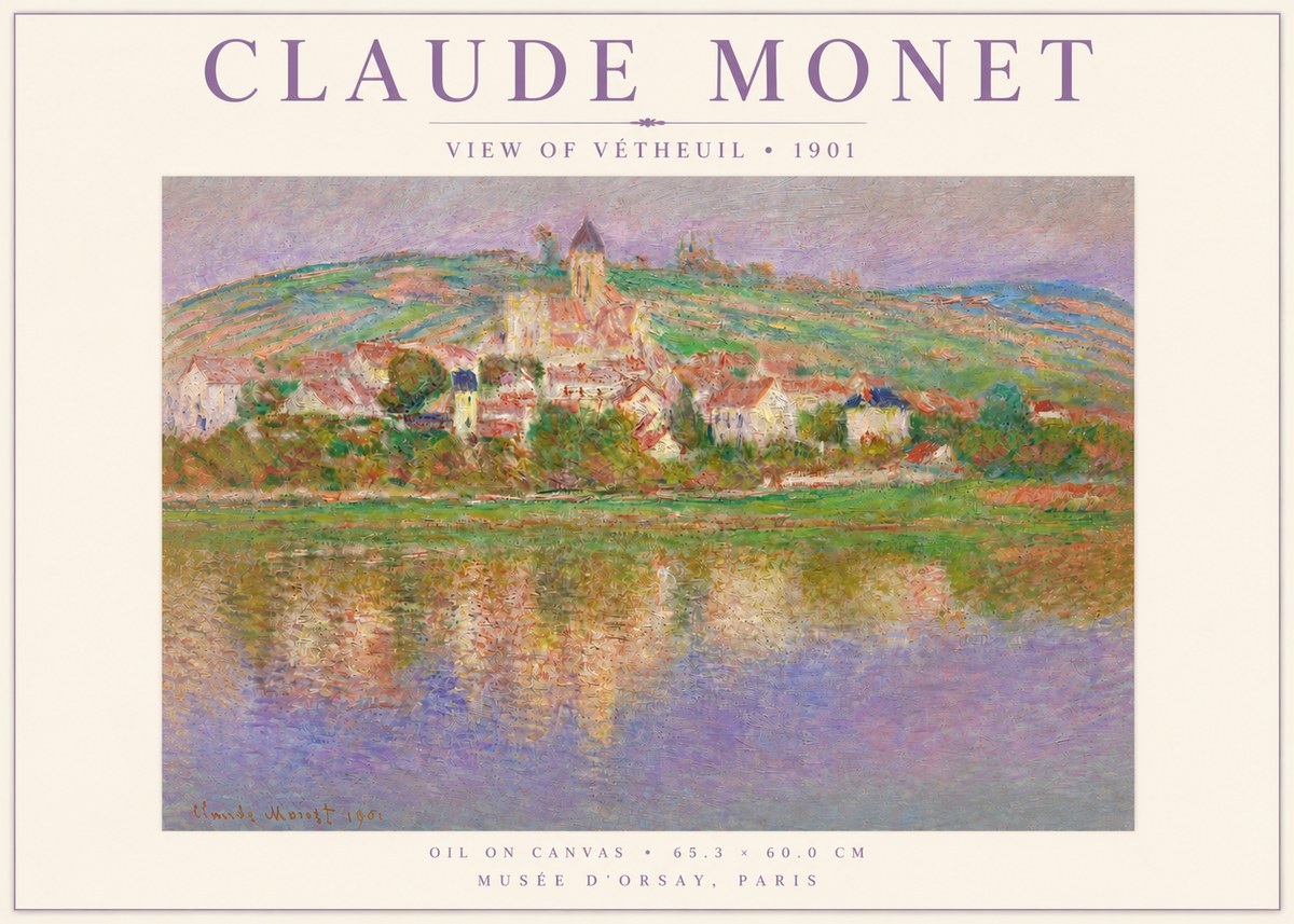 Monet View of Vétheuil I No4 - Poszter