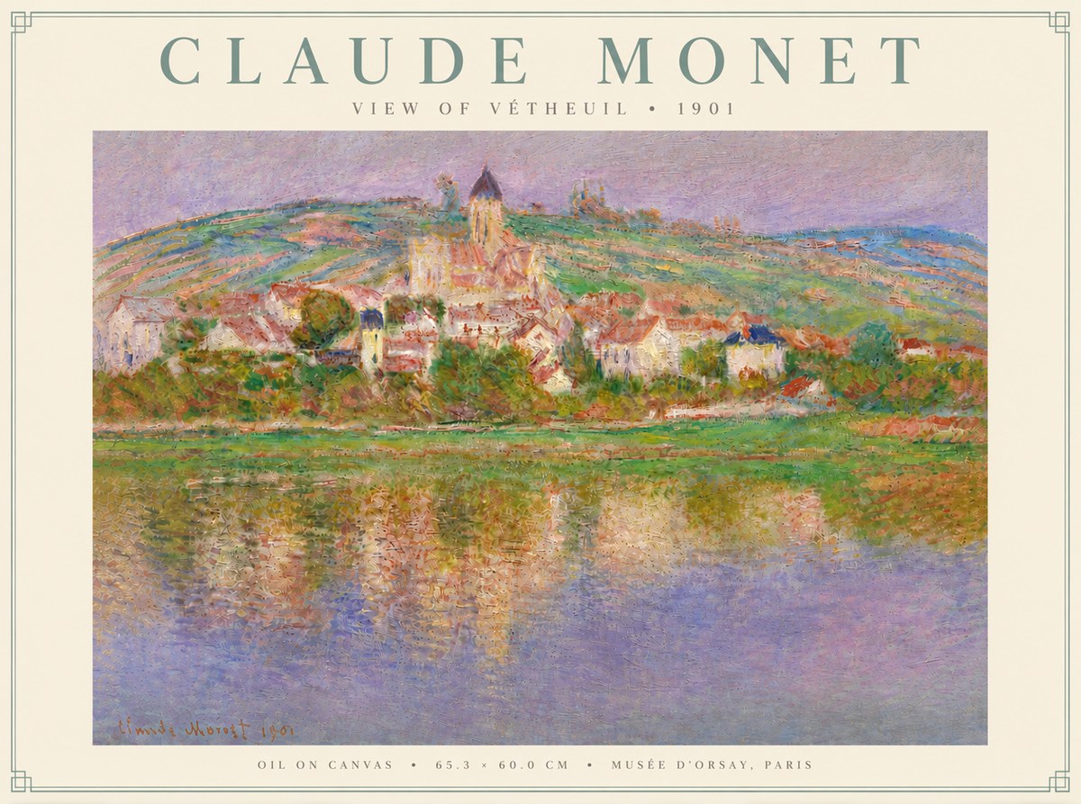 Monet View of Vétheuil I No5 - Poszter