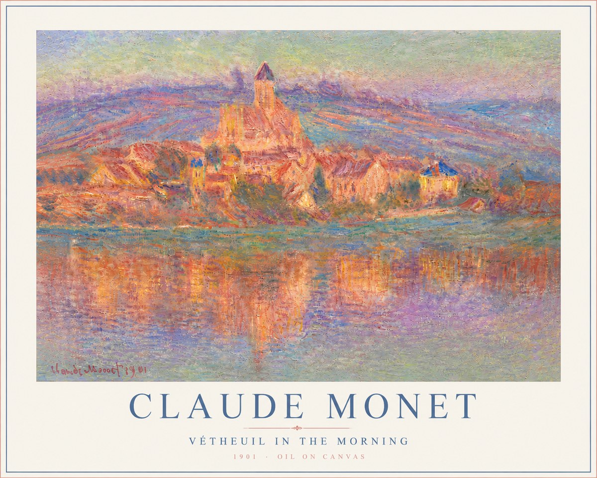 Monet Vétheuil in the Morning No6 - Poszter