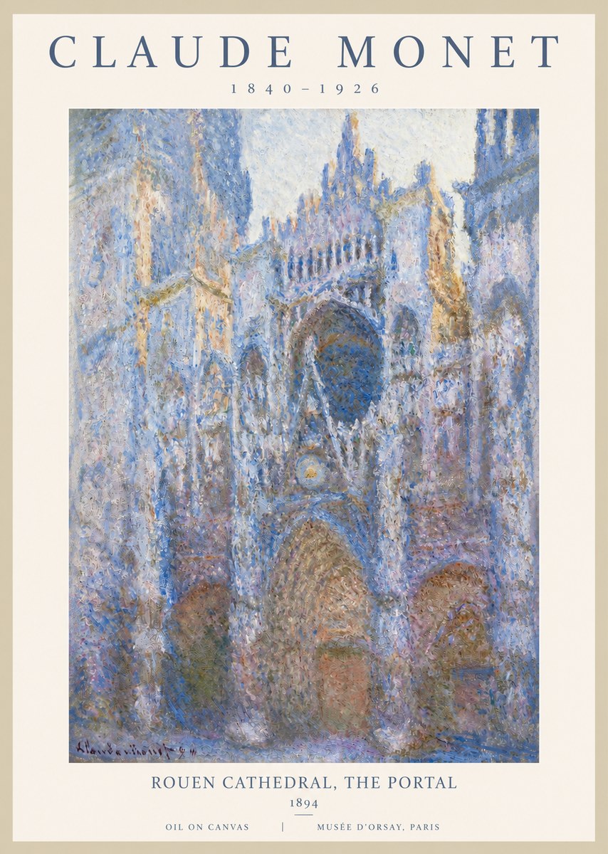Monet Rouen Cathedral, the Portal No2 - Poszter