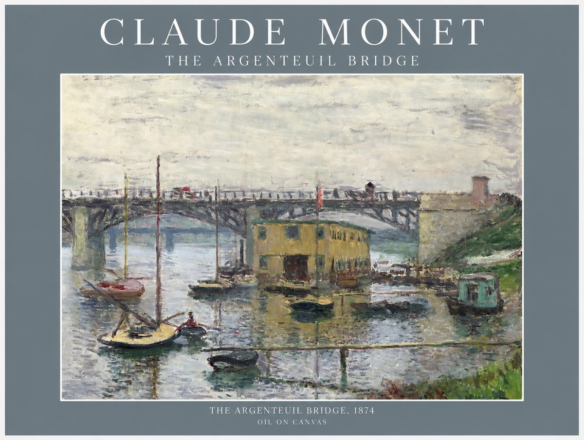 Monet The Argenteuil Bridge No1 - Poszter
