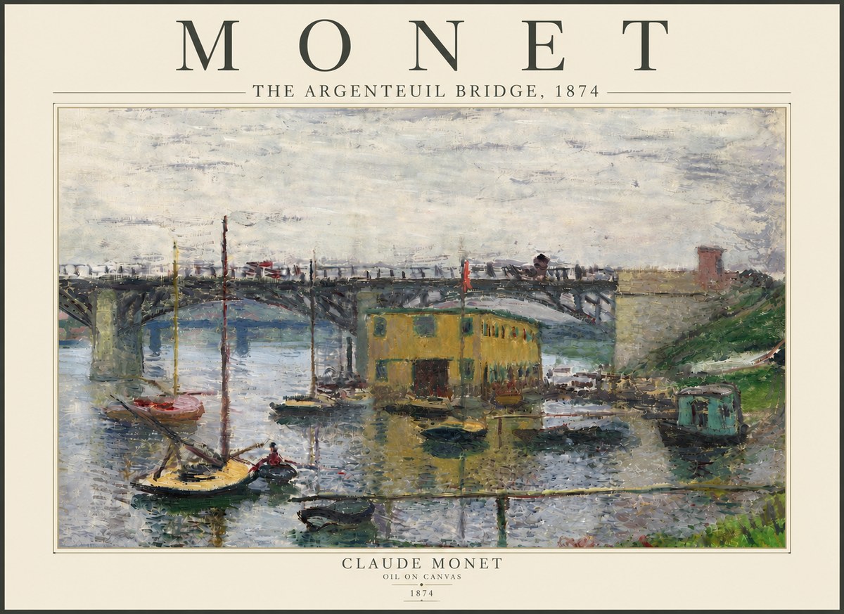 Monet The Argenteuil Bridge No5 - Poszter
