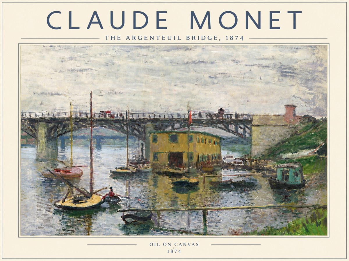Monet The Argenteuil Bridge No6 - Poszter