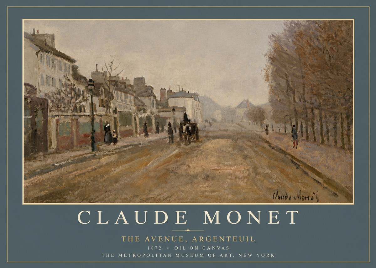 Monet The Avenue, Argenteuil No4 - Poszter