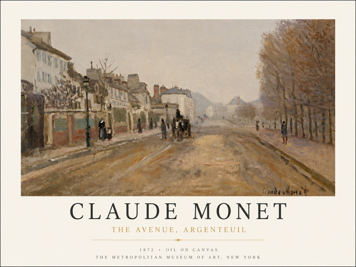 Monet The Avenue, Argenteuil No5 - Poszter