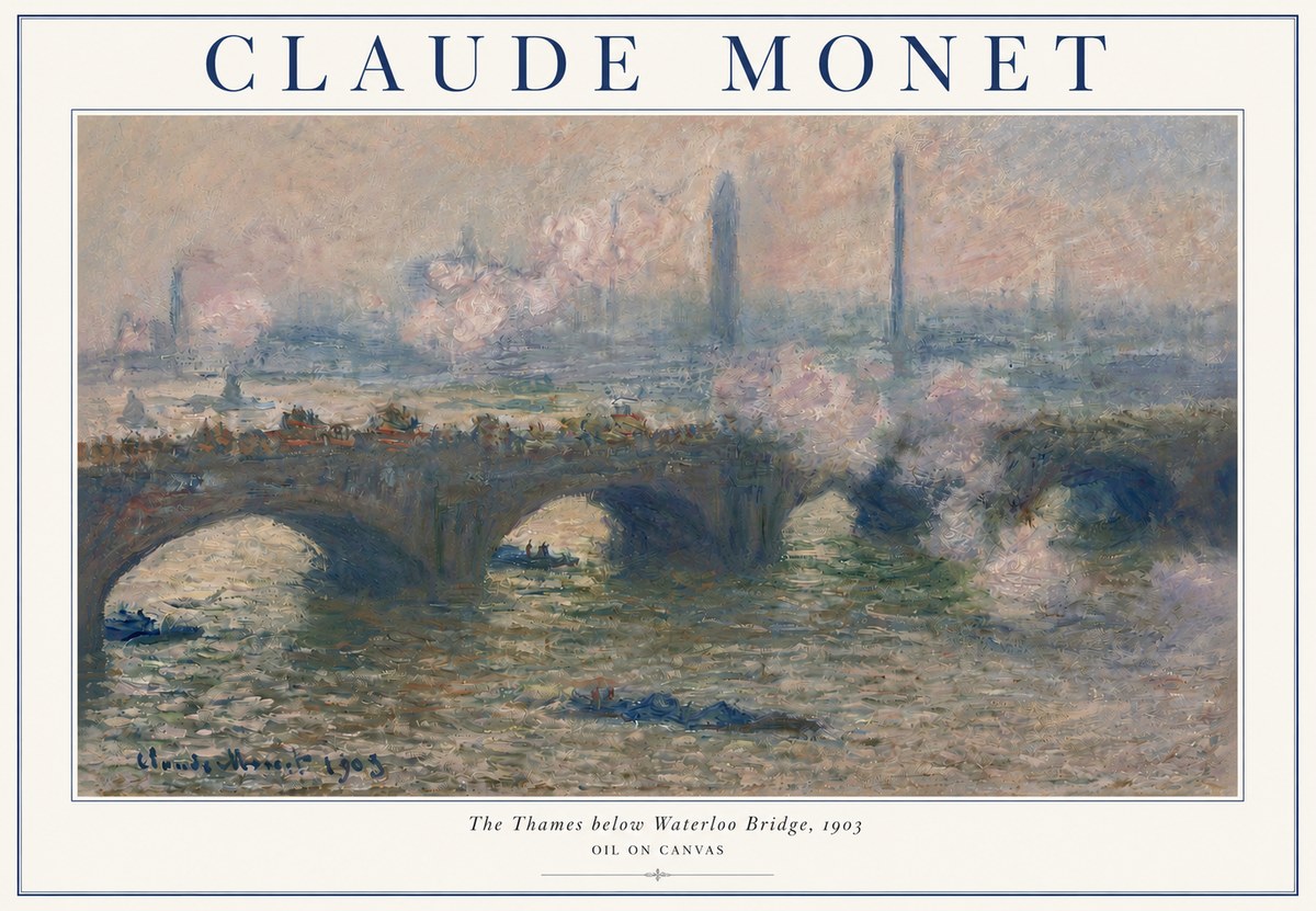 Monet The Thames Below Waterloo Bridge, 1903 No3 - Poszter