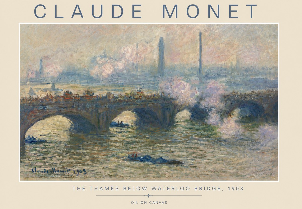 Monet The Thames Below Waterloo Bridge, 1903 No4 - Poszter