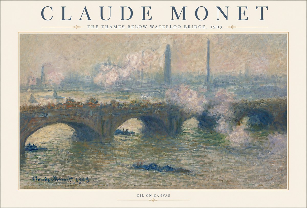 Monet The Thames Below Waterloo Bridge, 1903 No6 - Poszter