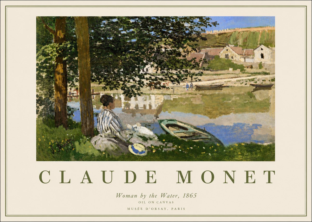 Monet Woman by the Water No3 - Poszter