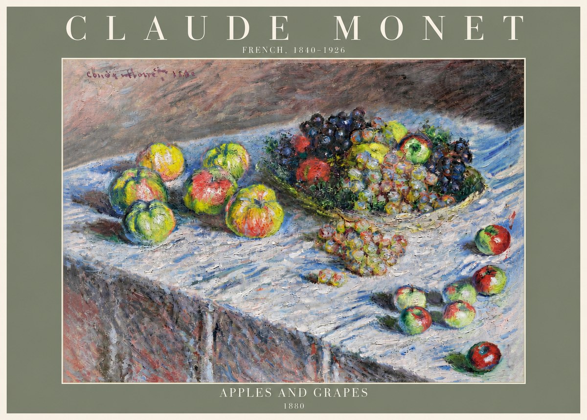 Monet Apples and Grapes No4 - Poszter