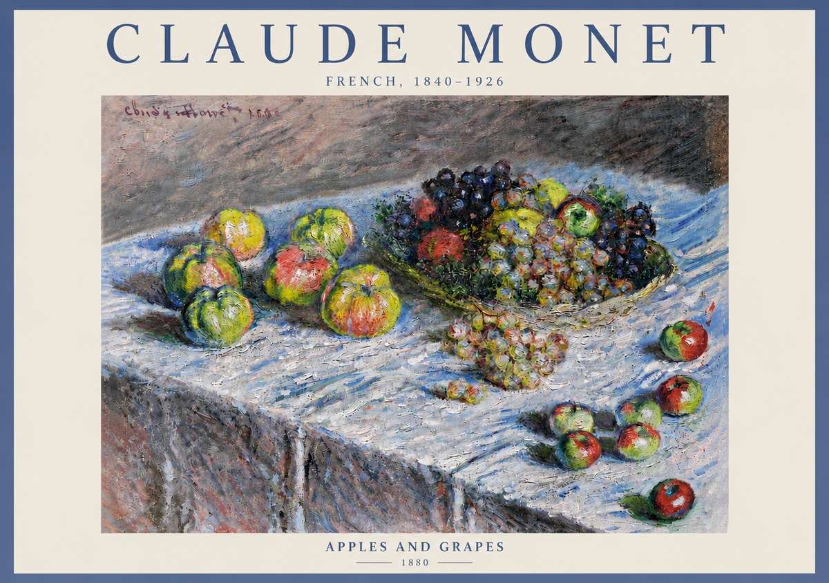 Monet Apples and Grapes No5 - Poszter