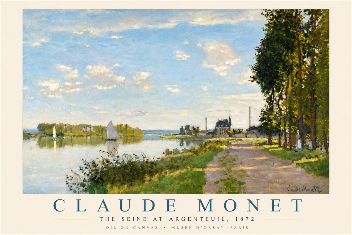 Monet The Seine at Argenteuil No6 - Poszter