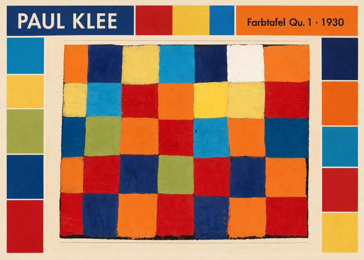 Paul Klee Farbetafel Qu 1 · 1930 No2 - Poszter