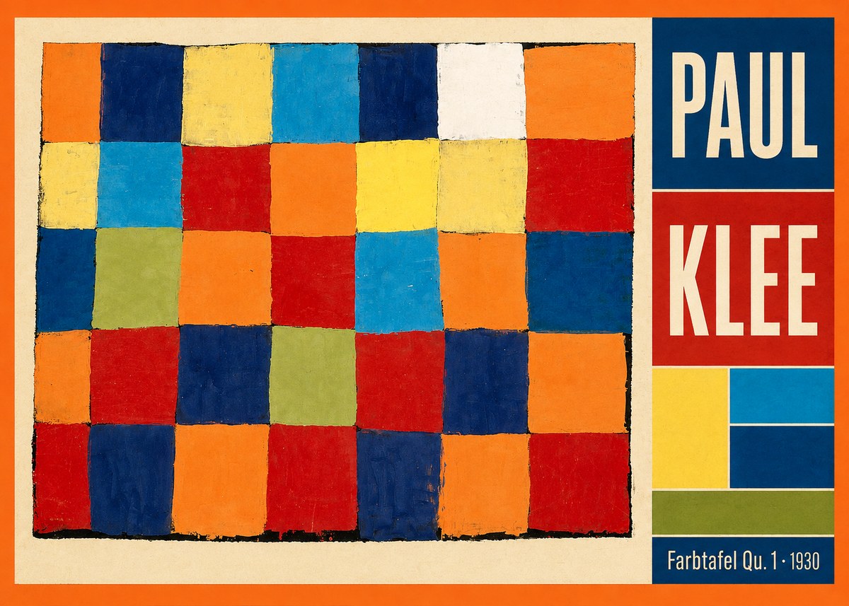 Paul Klee Farbetafel Qu 1 · 1930 No5 - Poszter